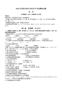 2022年山东省青岛市初中学业水平考试模拟化学试题(word版含答案)