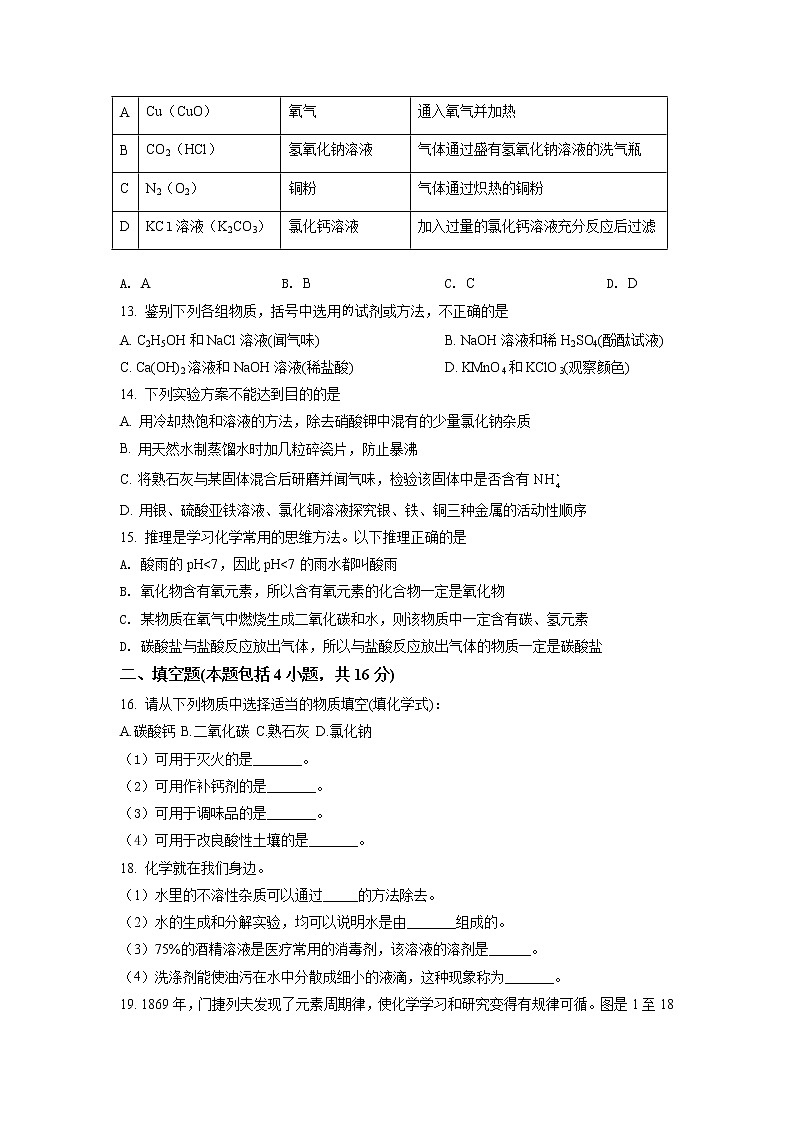 2022年辽宁省鞍山市中考二模化学试题（含答案）第3页