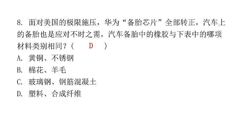 2022年广东省东莞市初中学业水平考试化学模拟卷课件（二）（含答案）第7页