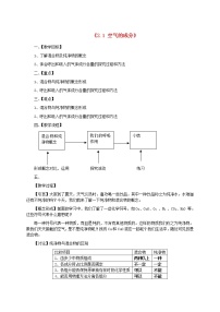 2020-2021学年第二章 空气、物质的构成2.1 空气的成分教学设计