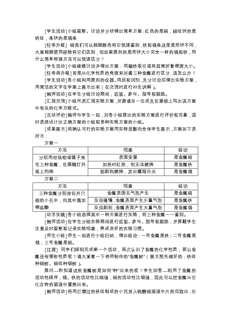 沪教版九上化学 5.5金属的冶炼与利用 单元复习 教案第2页