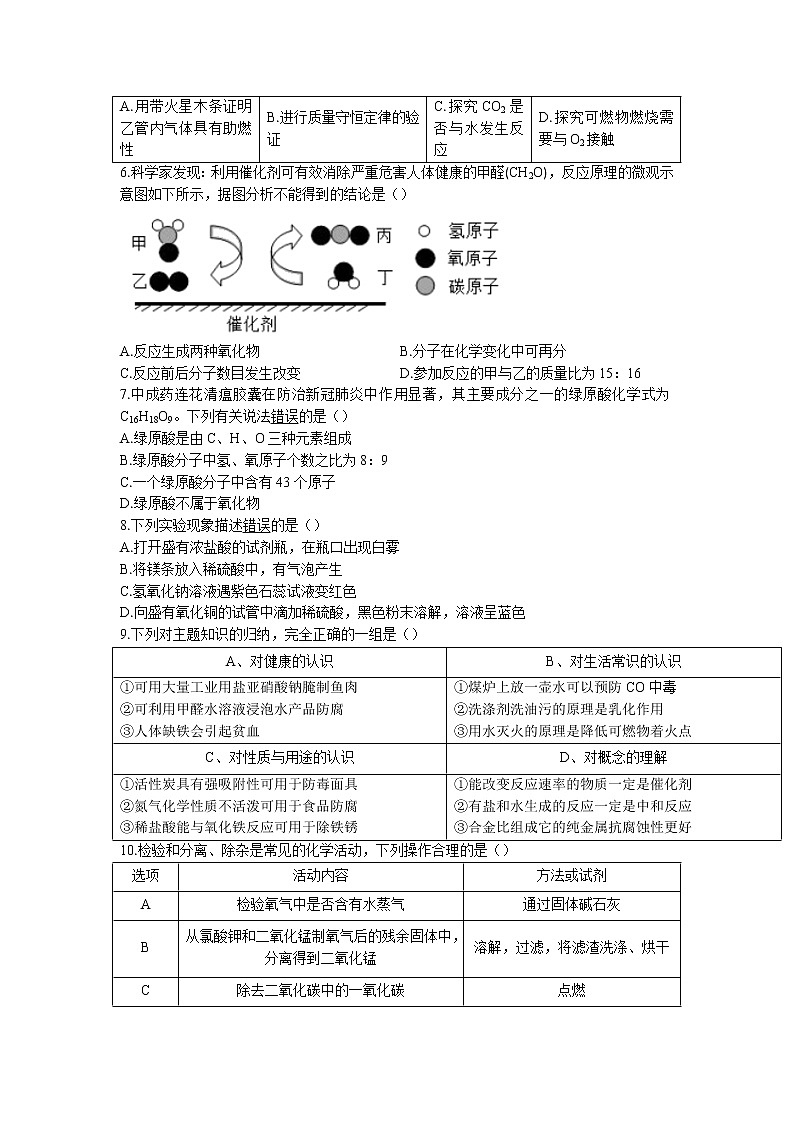 2022年广东省深圳市部分学校中考三模化学试题（含答案）第2页