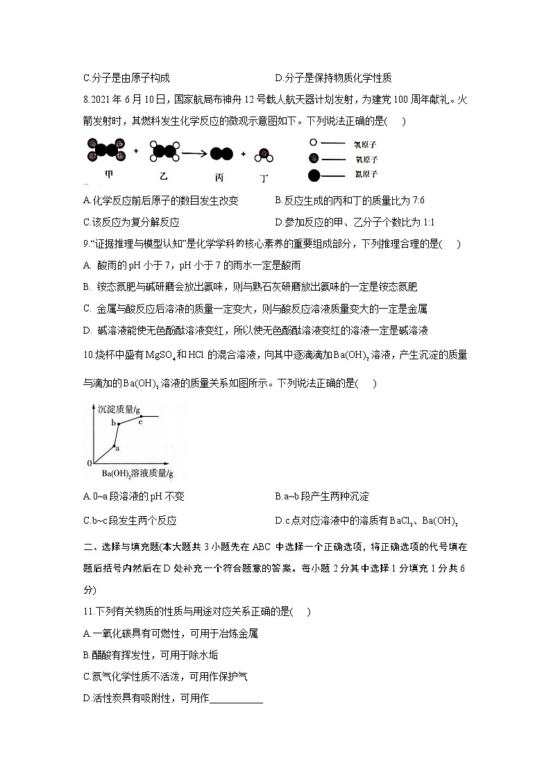 2022届中考化学冲刺猜题卷 江西专版第2页