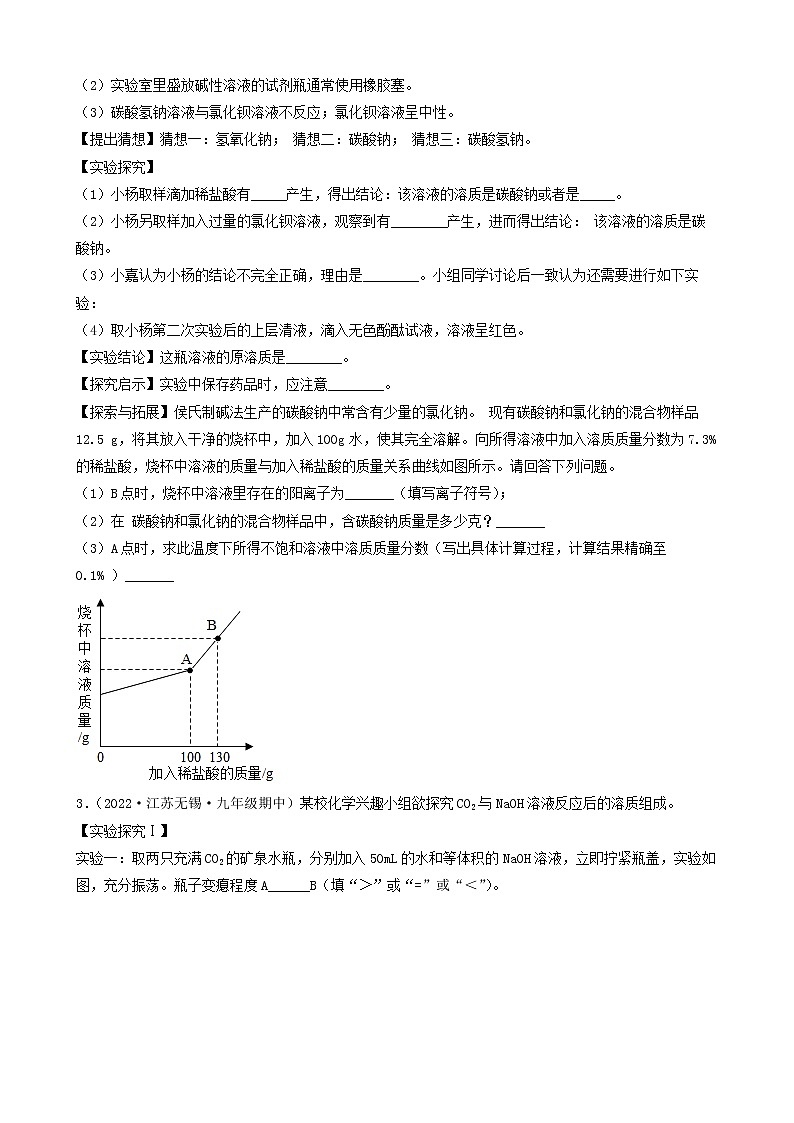 2022年中考化学冲刺必刷100题-科学探究题之实验的设计与评价（难题）①第2页