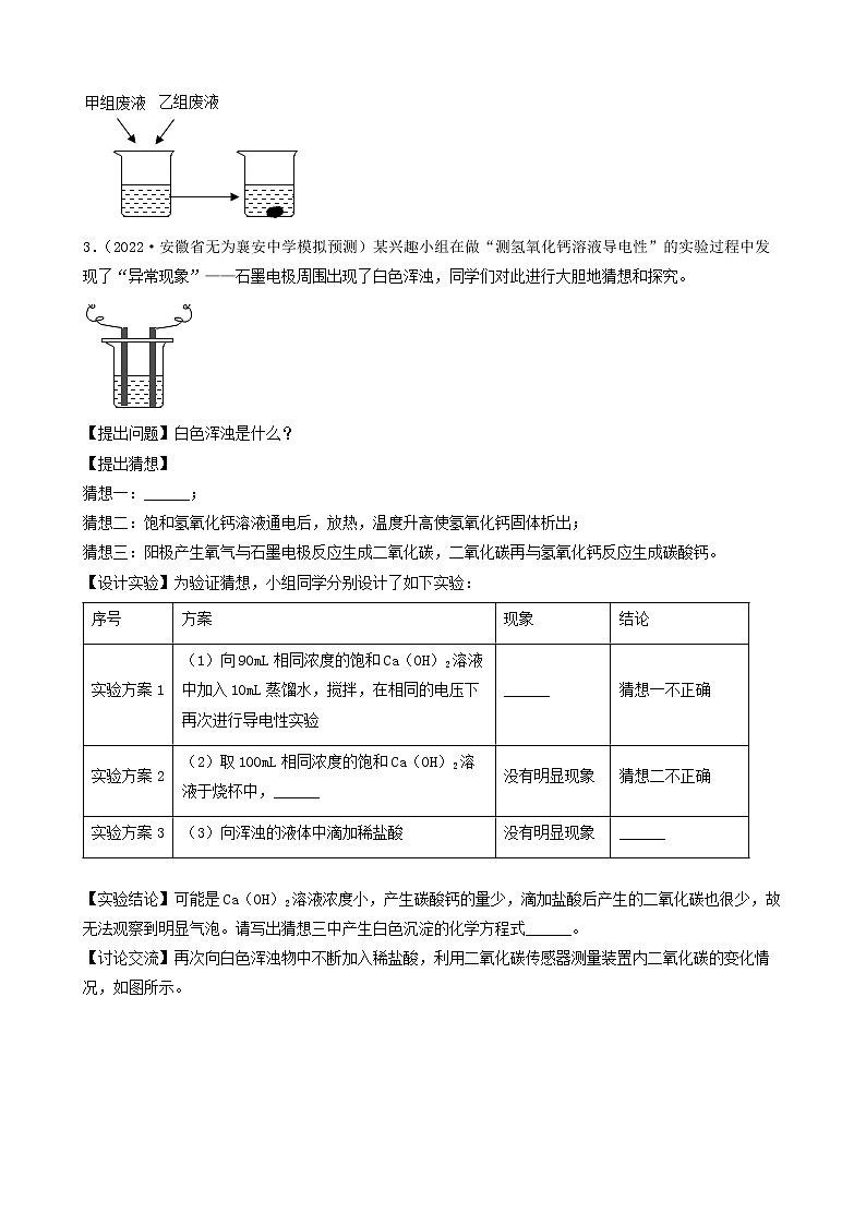 2022年中考化学冲刺必刷100题-科学探究题之实验的设计与评价（中档题）①第3页