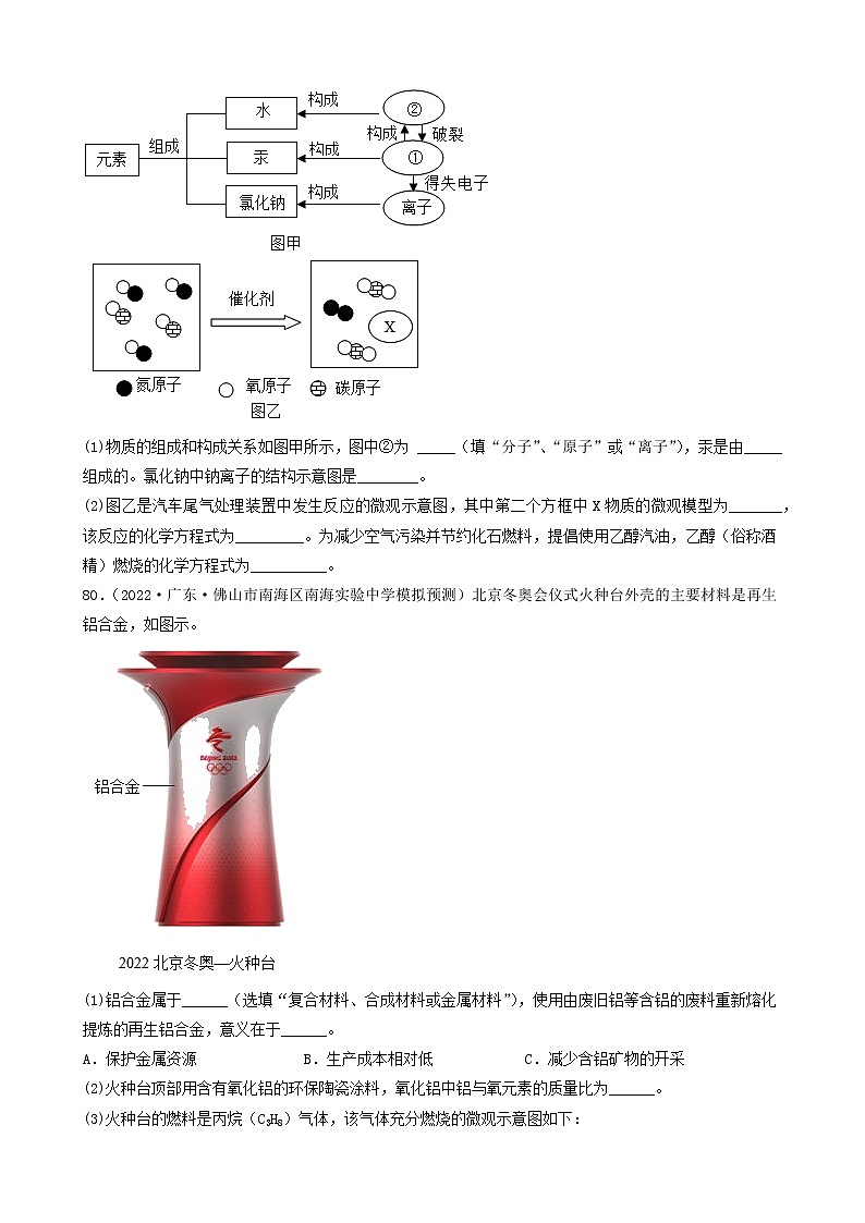 2022年中考化学冲刺复习-微观示意图分析（基础提升题）④第3页