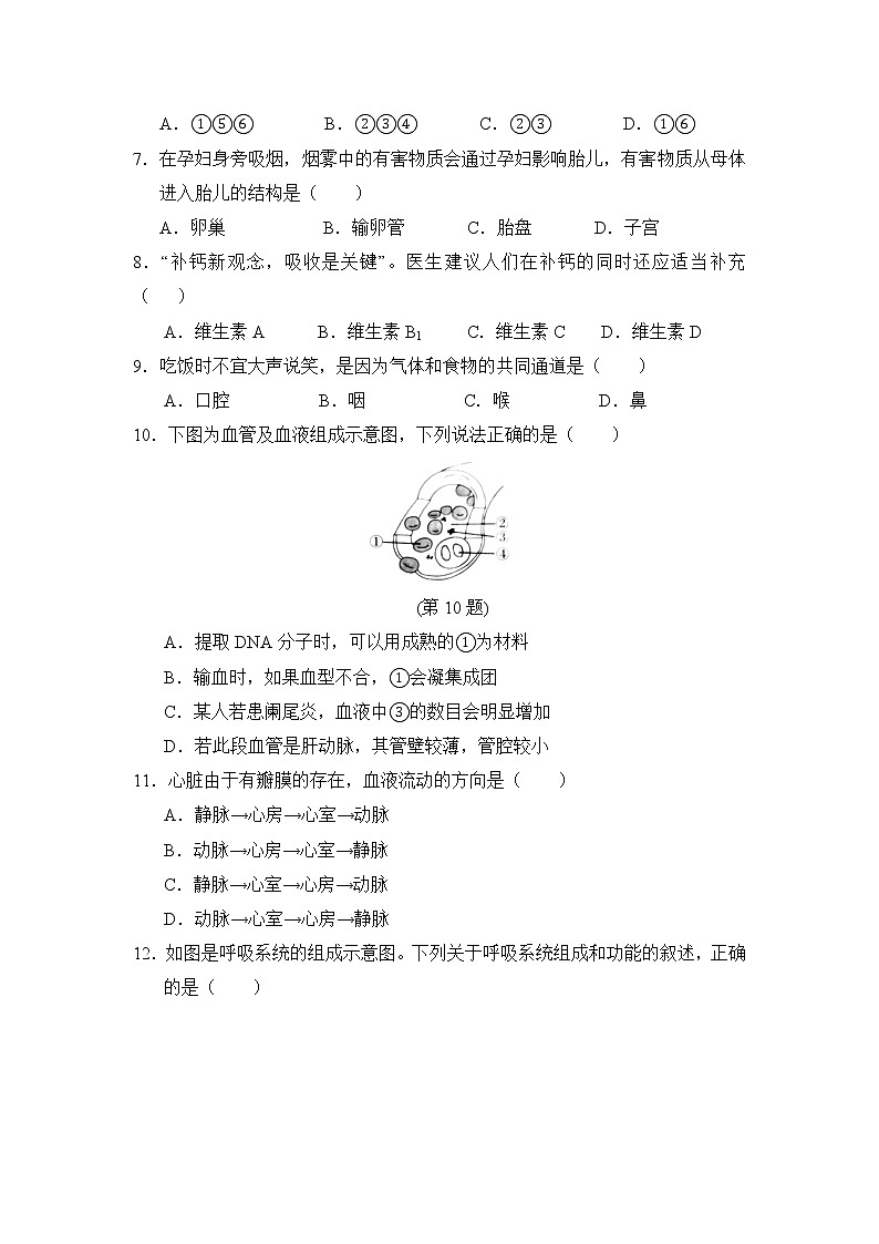 2022年福建省中考生物模拟卷(word版含答案)第2页