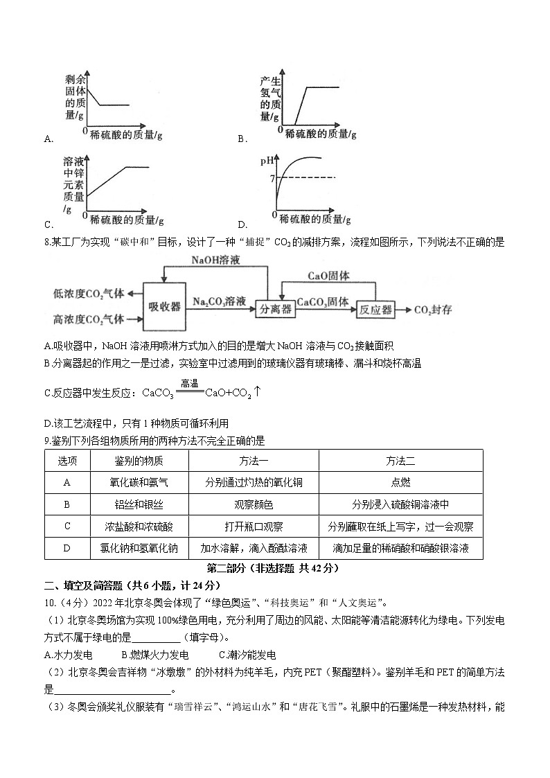 2022年陕西省西安市未央区校联考初中学业水平临考冲刺化学卷C(word版含答案)第2页