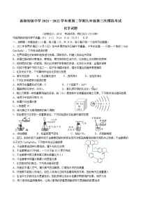 2022年江苏省连云港市新海初级中学中考三模化学试题(word版含答案)