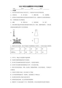 【中考真题】2022年四川省德阳市中考化学试卷（附答案）
