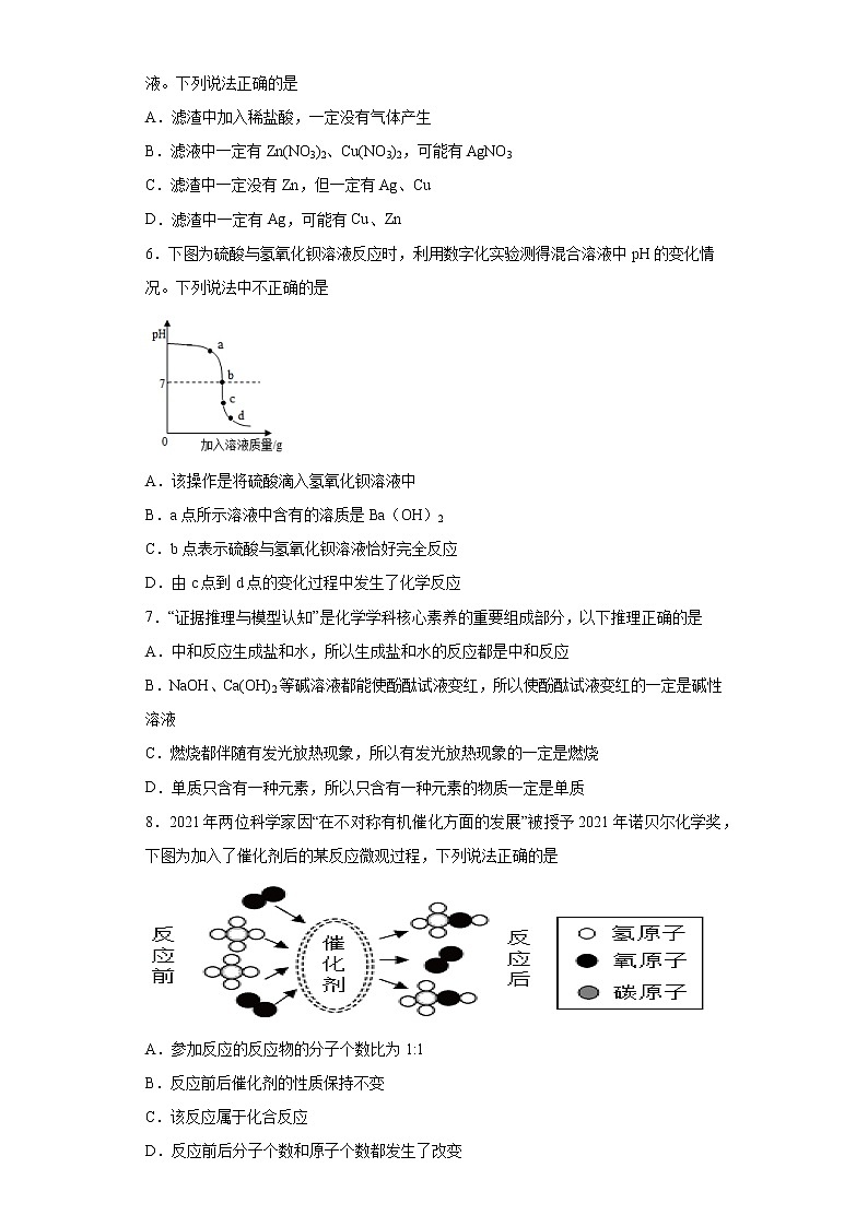 2022年初中化学中考备考冲刺基础知识选择题考前押题（含答案）第2页