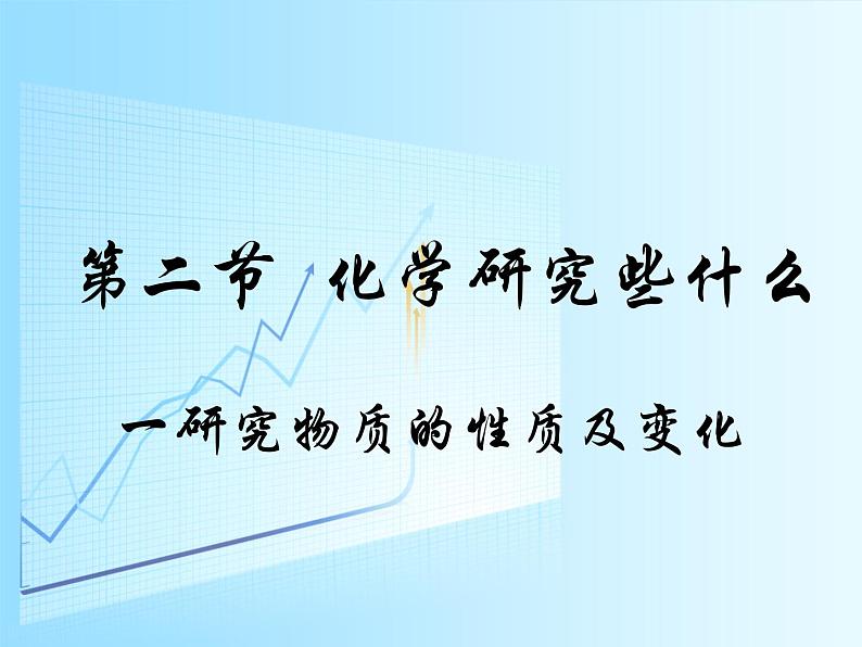 沪教版九年级化学 上册  第一章  第二节 化学研究物质的性质及变化第1页