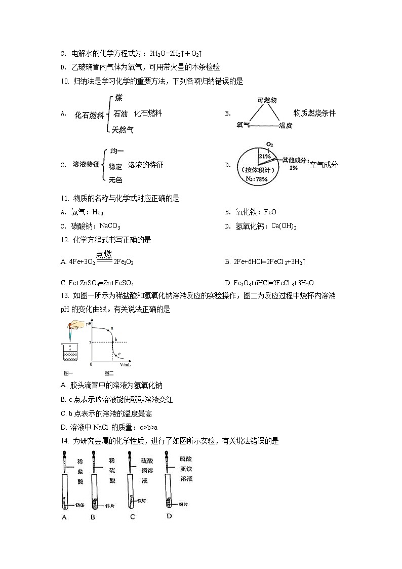 2022年上海市嘉定区6月线下中考二模化学试卷（原卷版+解析版）02