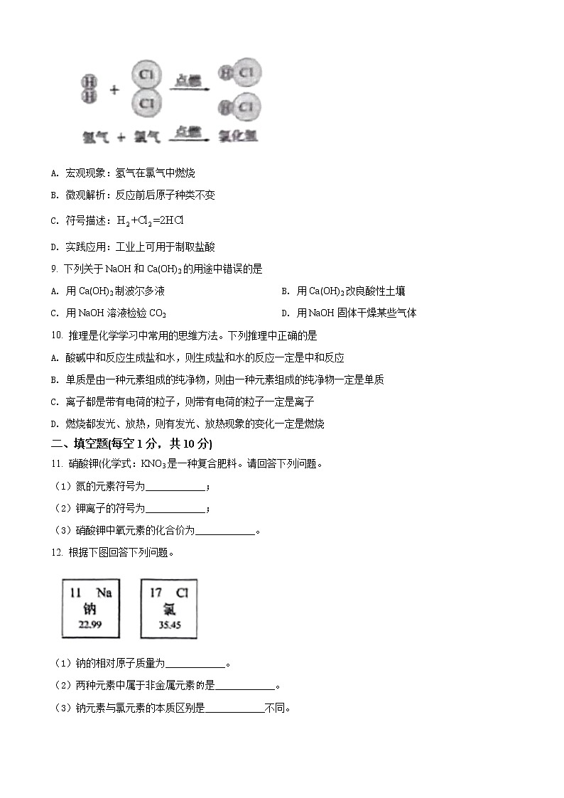 2022年吉林省中考化学真题(word版含答案)第2页