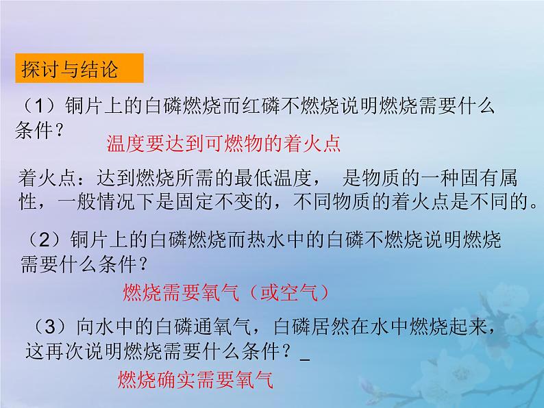 人教版九年级化学上册第7单元燃料及其利用课题1燃烧和灭火课件第7页