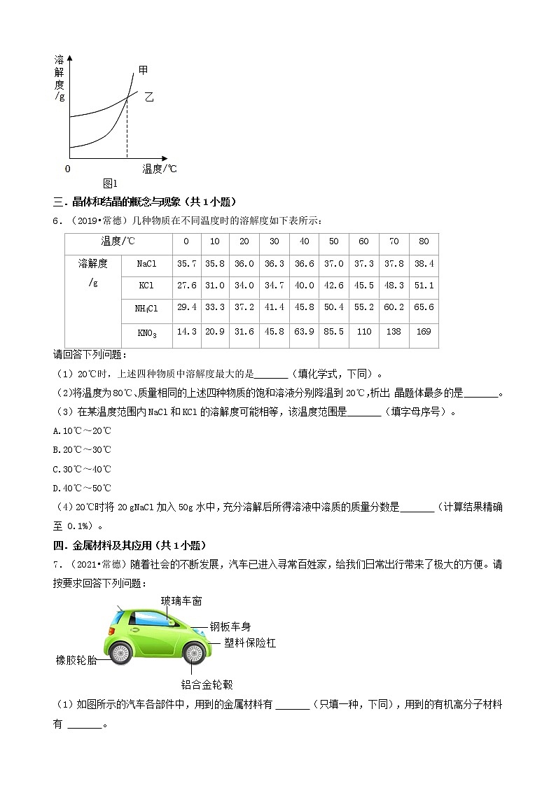 03填空题-湖南省常德市五年（2018-2022）中考化学真题分题型分层汇编（共27题）第3页