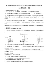 湖南省郴州市五年（2018-2022）中考化学真题分题型分层汇编-04实验探究题&计算题