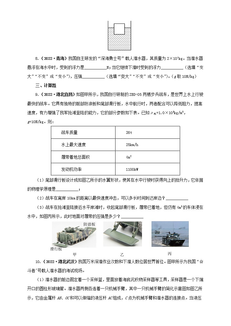 专项三  压强、浮力综合（原卷版）（第2期）第3页