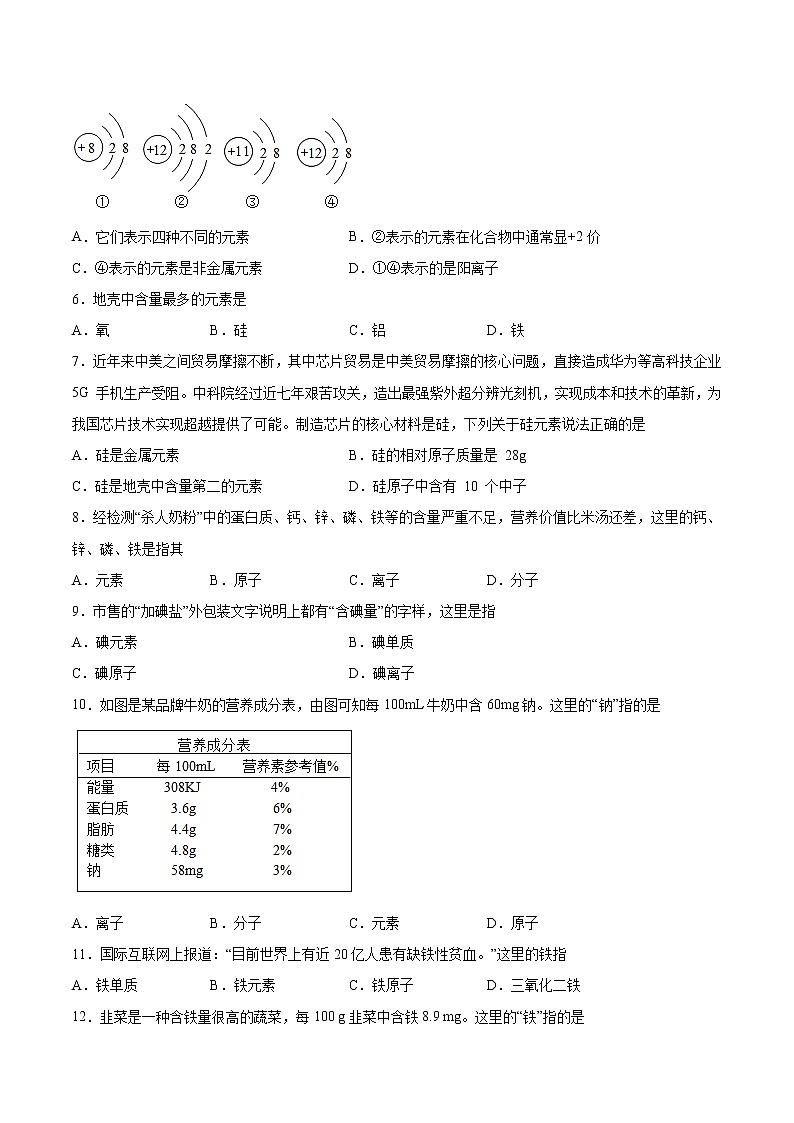 3.3.1 元素（1）【课后作业】- 2022-2023学年九年级化学同步备课系列（人教版）第2页