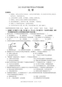 2022年湖南长沙初中学业水平考试化学试卷及答案