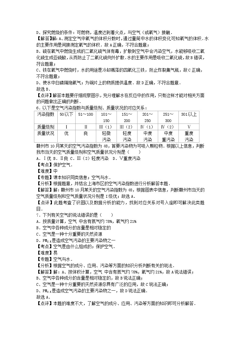 2022九年级化学上册第二单元我们周围的空气单元综合试卷3新版新人教版03