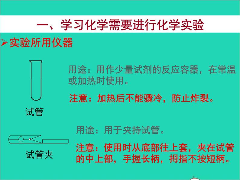 2022九年级化学上册第一章开启化学之门第3节怎样学习和研究化学课件新版沪教版05