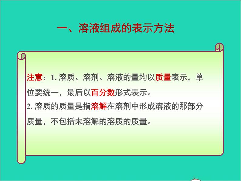 2022九年级化学上册第三单元溶液3.2溶液组成的定量表示课件鲁教版第6页