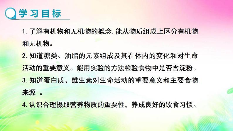 10.1食物中的有机物课件-2021-2022学年九年级化学鲁教版下册02