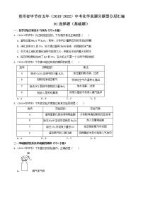 贵州省毕节市五年（2018-2022）中考化学真题分题型分层汇编-01选择题（基础题）