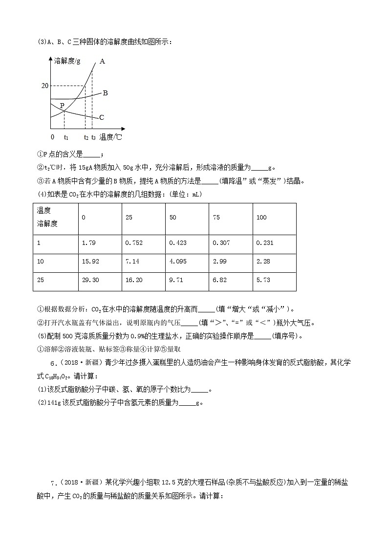 新疆五年（2018-2022）中考化学真题分题型分层汇编-07计算题第2页
