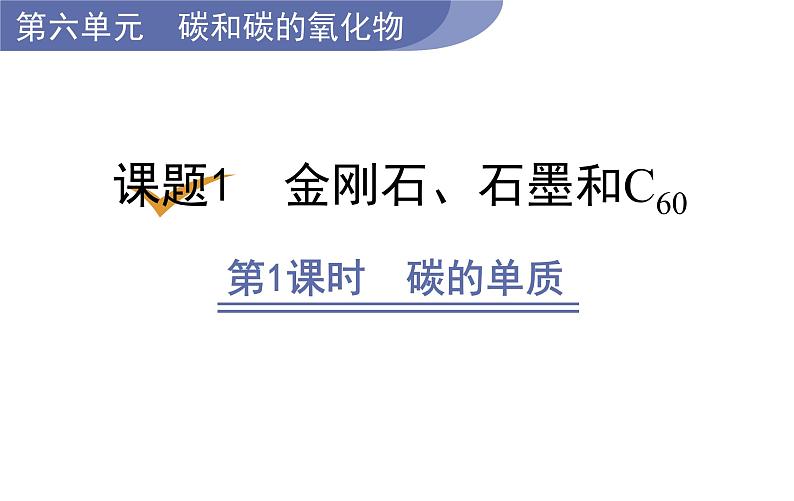 人教版九年级化学上册--6.1  金刚石、石墨和C60（课件）01