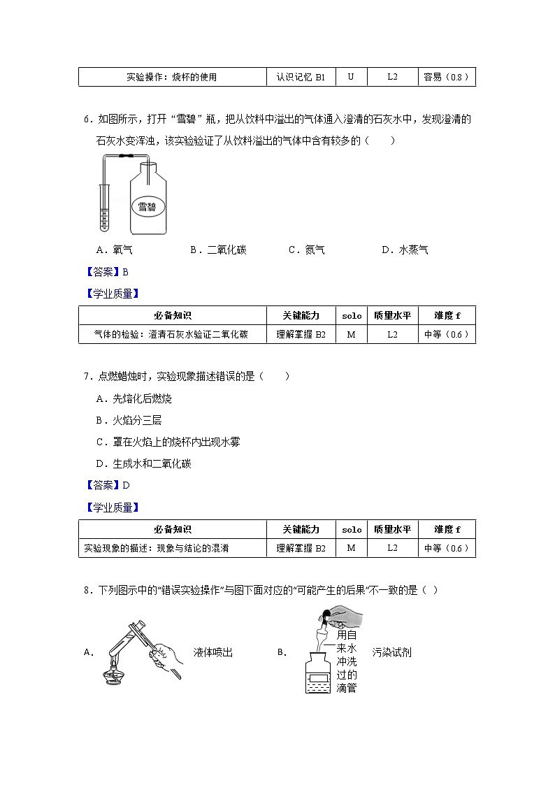 第一单元《走进化学世界》单元综合与测试-课件+教案+练习+学案03