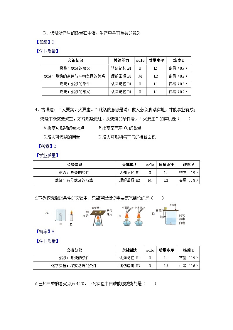 第七单元《实验活动3：燃烧的条件》课件+教案+练习+学案02