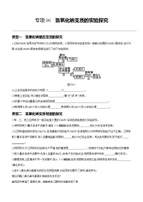 2022年中考化学专项复习：06氢氧化钠变质的实验探究（含答案）