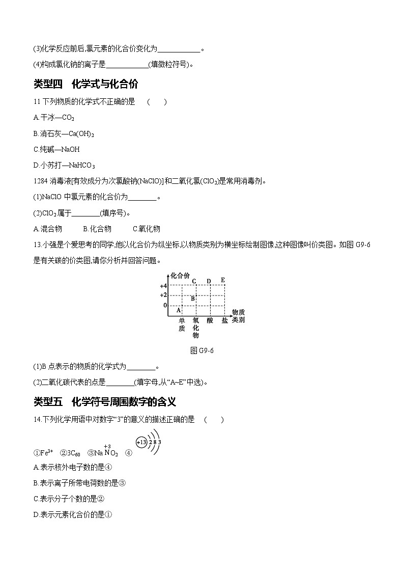 2022年中考化学专项复习：09化学用语（含答案）第3页