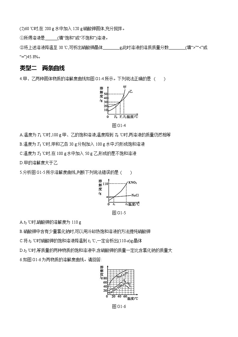 2022年中考化学专项复习：01溶解度曲线（含答案）第2页