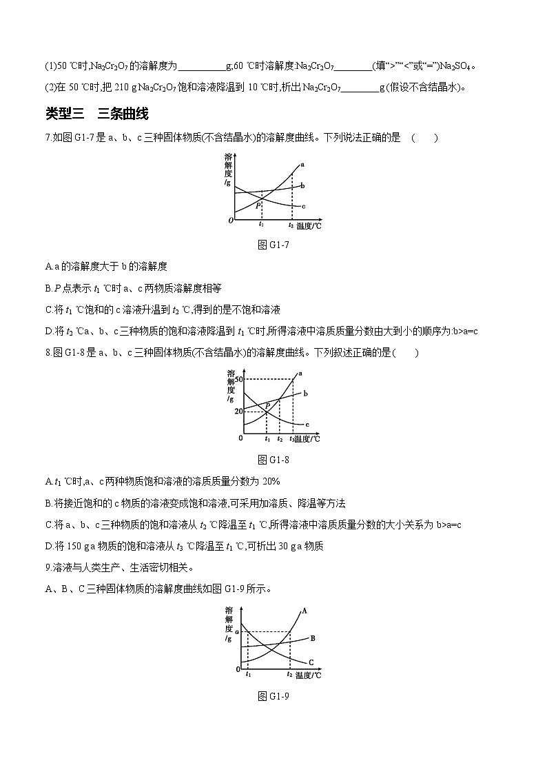 2022年中考化学专项复习：01溶解度曲线（含答案）第3页