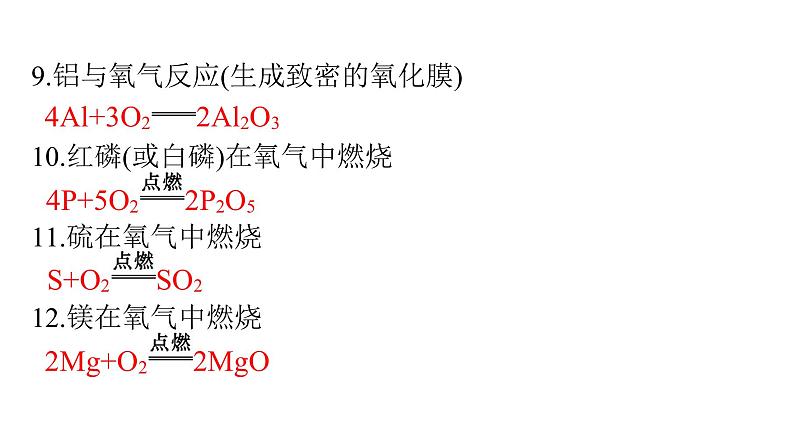 中考化学复习化学方程式专项练课件第4页