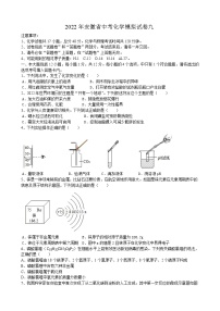 2022年安徽省中考化学模拟试卷九