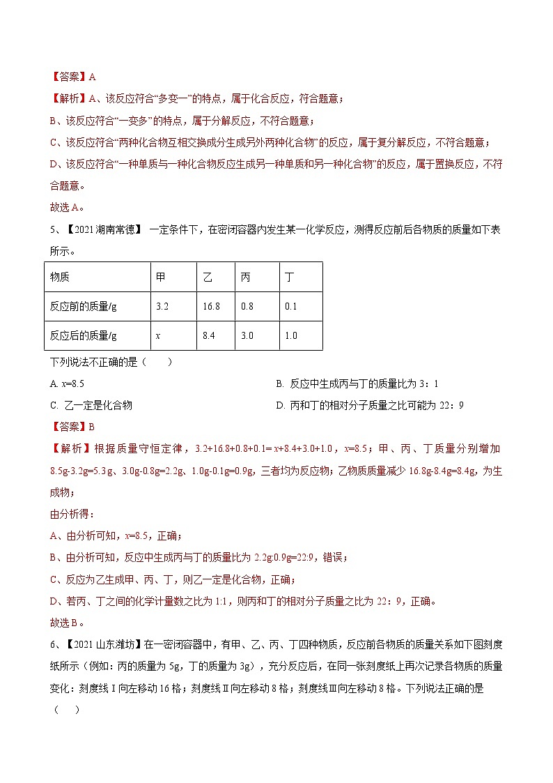 第五单元 化学方程式（真题卷）-2022-2023学年九年级化学上册阶段检测（人教版）（解析版）第2页