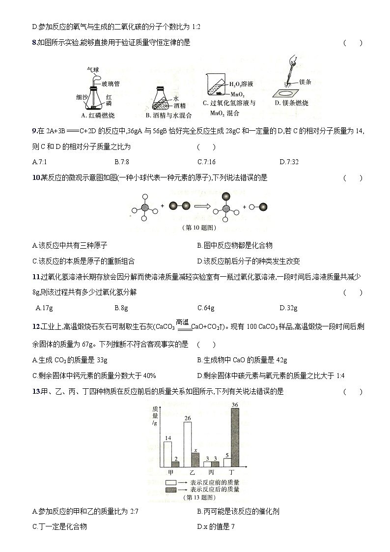 卷29  第五单元  化学方程式（单元综合测试）（精解版）--2022-2023学年九年级化学上册同步优化分层测评（人教版）02