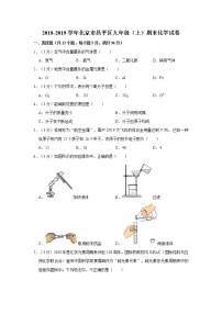 初中化学九上2018-2019学年北京市昌平区九年级（上）期末化学试卷（解析版）