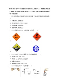 初中化学九上2018-2019学年广东省佛山市顺德区九年级（上）期末化学试卷（解析版）