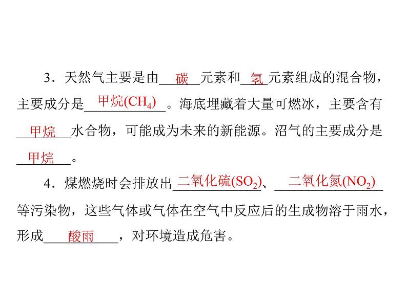 初中化学九上第七单元 课题2 燃料的合理利用与开发每课习题课件第2页