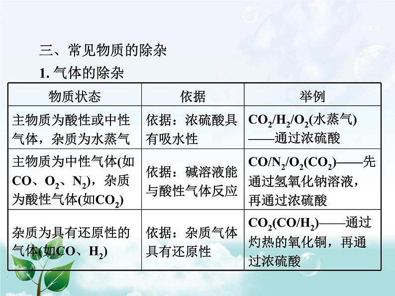 初中化学九上4.专题四  物质的除杂（分离)专题复习课件第6页