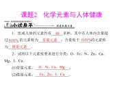 化学九年级下第十二单元 课题2 化学元素与人体健康每课习题课件