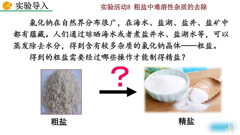化学九年级下第11单元实验活动8 粗盐中难溶性杂质的去除教学课件第2页