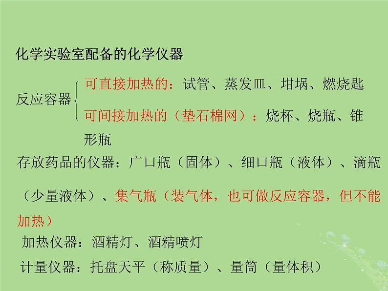 化学人教版九年级上册 同步教学课件第1单元 走进化学世界 课题3 走进化学实验室第8页