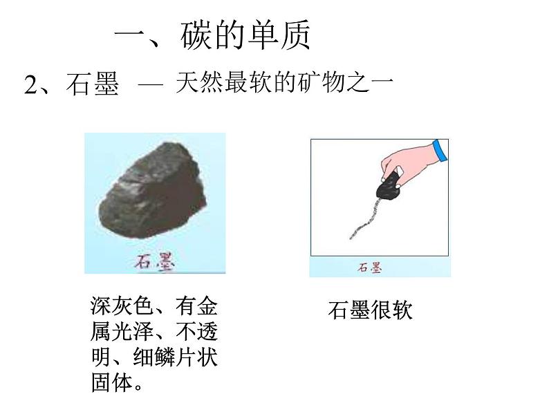 人教版九年级上册化学  6.1 金刚石、石墨和C60 课件06