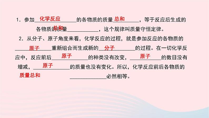 化学人教版九年级上册同步教学课件第5单元 化学方程式 课题1 质量守恒定律 第1课时 质量守恒定律03